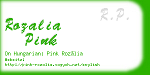 rozalia pink business card